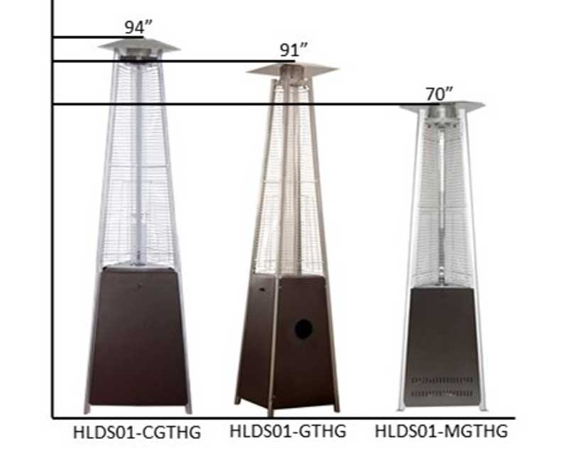 70" Compact Commercial Hammered Bronze Tube Heater - Image 3